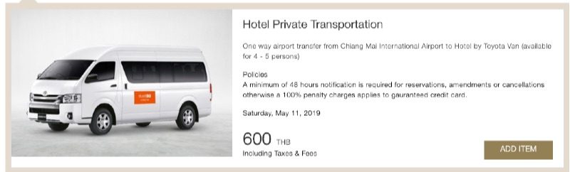 チェンマイ空港から市内の移動を快適にしたいのであればホテル送迎も選択肢。